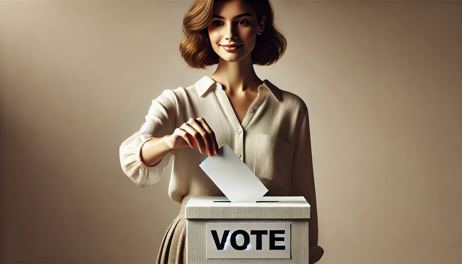 Woman casting a vote